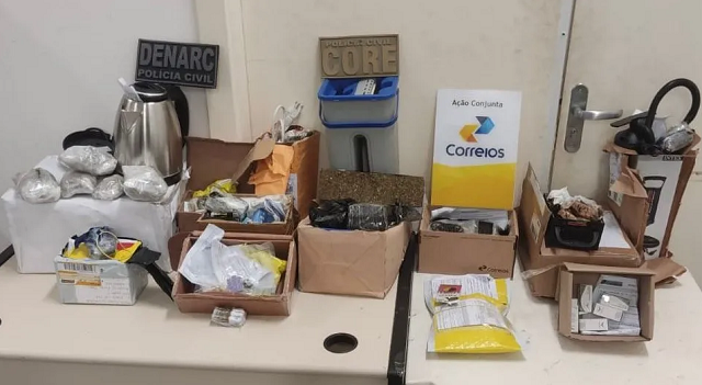 Drogas foram apreendidas no CTCE de Simões Filho (Foto: Divulgação/Polícia Civil)