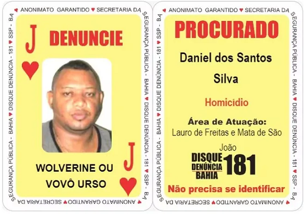Daniel dos Santos Silva é suspeito de liderar uma facção criminosa ligada ao tráfico de drogas e apontado como responsável por assassinatos (Foto: Divulgação/SSP-BA)