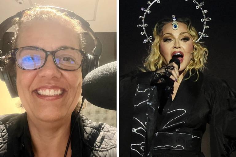 Maria Paula Carvalho ao lado de Madonna. Foto: Divulgação