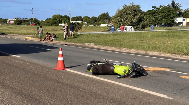 Motocicleta era conduzida por Raimundo Torres de Medeiros (Foto: Gabriel Seixas/Mais Região)