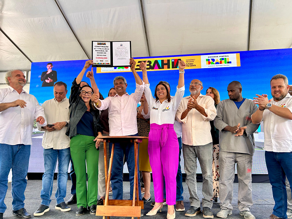 Governador Jerônimo Rodrigues autorizou início das obras da primeira Policlínica Regional de Saúde do novo Programa de Aceleração do Crescimento (PAC) no Brasil (Foto: Ivan Dias)