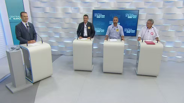 Debate com candidatos à Prefeitura de Camaçari (Foto: TV Bahia)