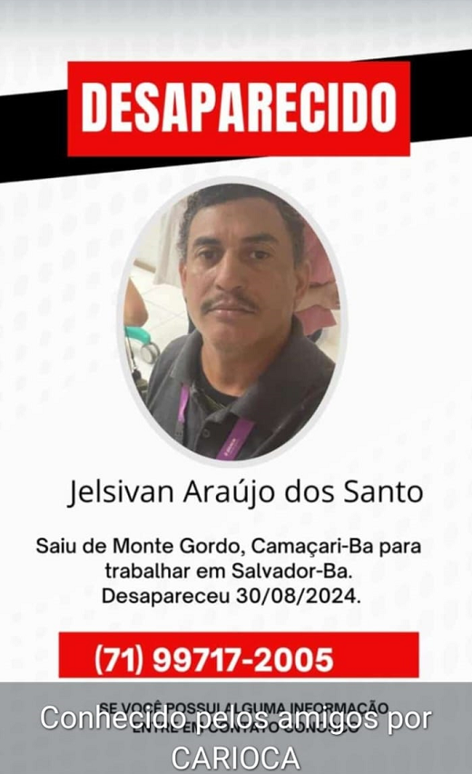 Jelsivan, conhecido pelo apelido de Carioca (Foto: Divulgação)