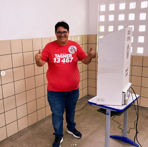 Tagner Cerqueira (PT) se destacou como o vereador mais votado em Camaçari (Foto: Reprodução)