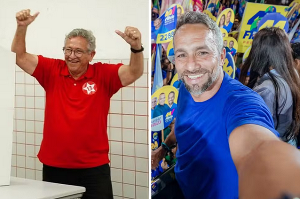 Caetano, do PT, e Flávio, do União Brasil disputam prefeitura de Camaçari (Foto: Reprodução)