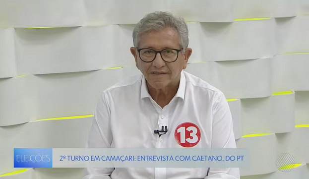 Caetano (PT) é entrevistado no Jornal da Manhã (Foto: TV Bahia)