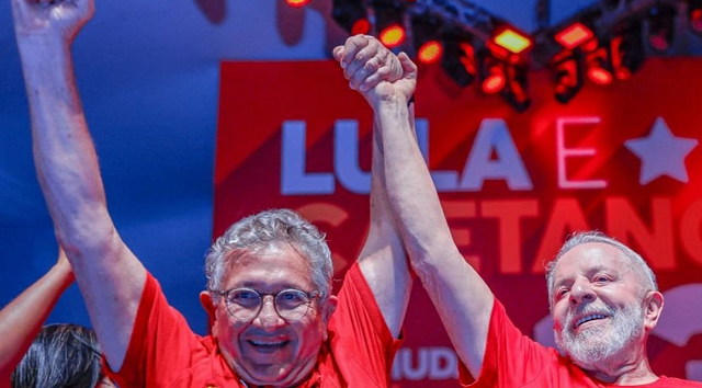 Flávio Matos, do União Brasil, soma 44,8% e está tecnicamente empatado com petista dentro da margem de erro (Foto: Ricardo Stuckert/PR)