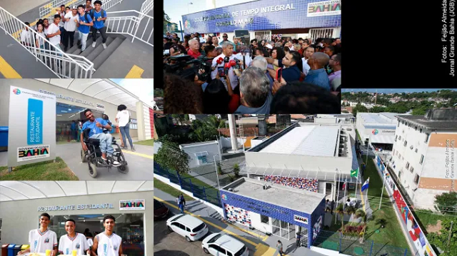 ~A recém-inaugurada Escola Estadual de Tempo Integral Gonçalo Muniz, em Camaçari, é modelo de acessibilidade e infraestrutura educacional, com investimento de R$ 30 milhões (Foto: Reprodução)