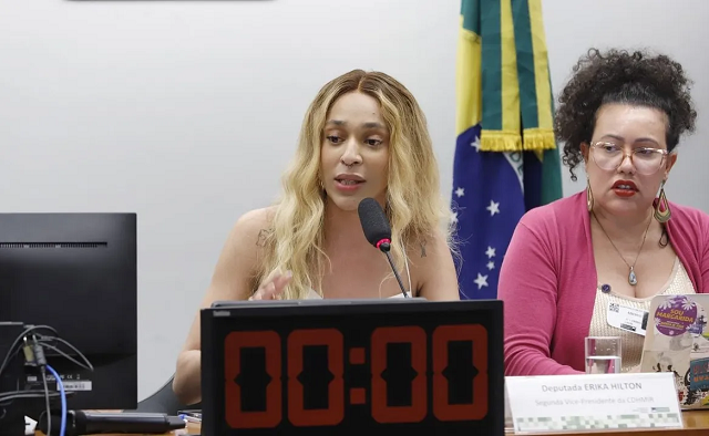 Deputada Erika Hilton, autora da proposta pelo fim da escala 6x1 (Foto: Gilmar Félix/Câmara dos Deputados)