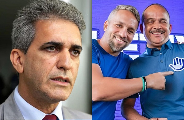 À esquerda, o deputado estadual Robinson Almeida (PT) (Foto: Montagem CFF)