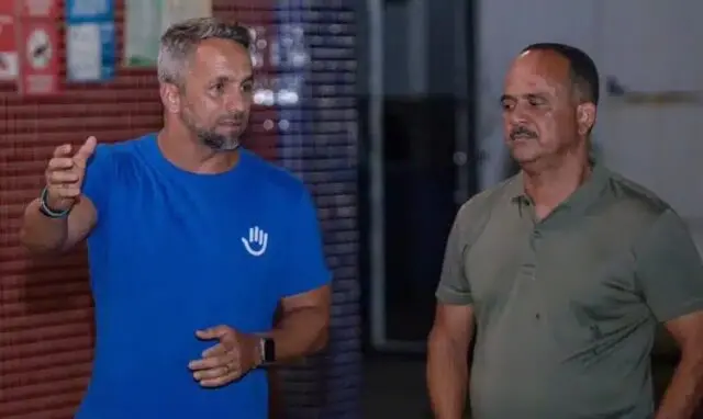 Candidato derrotado nas últimas eleições, Flávio Matos e o ex-prefeito, Antonio Elinaldo (Foto: Reprodução)