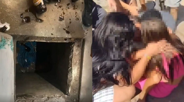 Durante o resgate, dezenas de moradores se reuniram em frente ao estabelecimento e, ao identificarem o suspeito, invadiram o local (Foto: Reprodução/X)