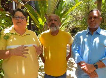 Os vereadores Tagner Cerqueira (PT), Niltinho Maturino (presidente - PRD) e Dudu do Povo (União Brasil) - Print de vídeo