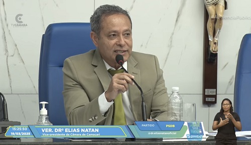 O  vice-presidente da Casa, o vereador Elias Natan