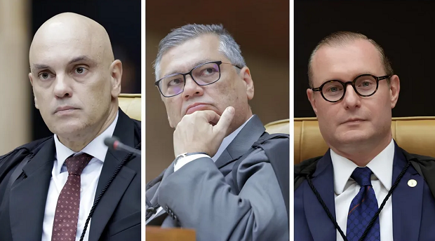 Alexandre de Moraes, Flávio Dino e Cristiano Zanin, ministros do STF (Foto: Rosinei Coutinho/STF)