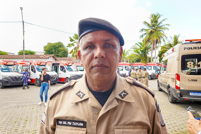 Tenente-coronel Taylon, comandante da 59ª CIPM (Foto: Patrick Abreu)