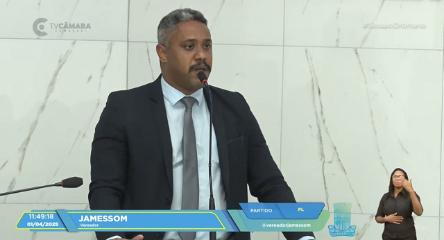 Vereador Jamessom (PL) (Foto: Print/Redação)