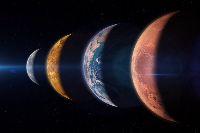 Céu de abril contará com a presença da Microlua, alinhamentos entre Vênus, Saturno e Mercúrio, além de conjunções envolvendo a Lua e os dois planetas (Foto: Reprodução/Redes Sociais)