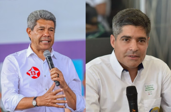 Correio pertence à Rede Bahia, que pertence à ACM Neto e família, que está em forte campanha para desqualificar o governador Jerônimo Rodrigues (PT) (Foto: Montagem)