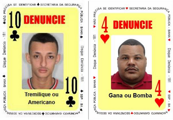 Homicida José Lucas dos Santos Gomes, o 'Tremilique' ou 'Americano', e do traficante e homicida Alessandro Lima de Jesus, conhecido por 'Zoi' (Foto: Divulgação/SSP-BA/Montagem Redação)
