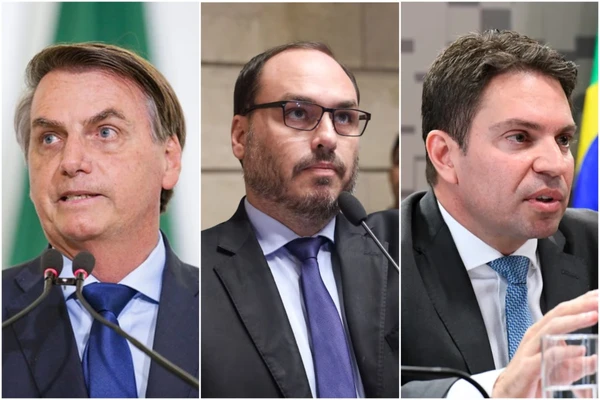 Jair Bolsonaro, Carlos Bolsonaro, Alexandre Ramagem (Foto: Divulgação/CMRJ/Agência Senado)