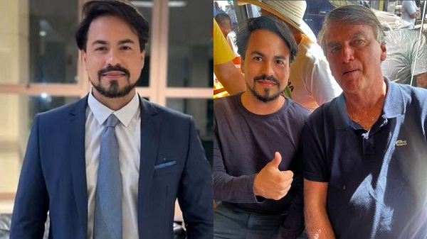 O vereador Thiago Bitencourt (PL) ao lado do seu mestre, Jair Bolsonaro (PL) - Foto: Carta Capital