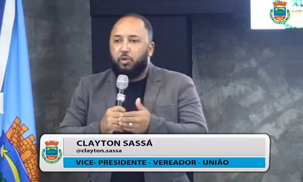 O vereador Clayton Sassá (União Brasil) - Divulgação