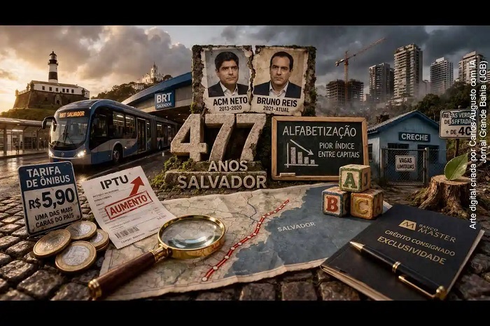 Salvador 477 anos: vídeo viral critica legado de ACM Neto e Bruno Reis e reacende debate sobre mobilidade, educação e urbanismo