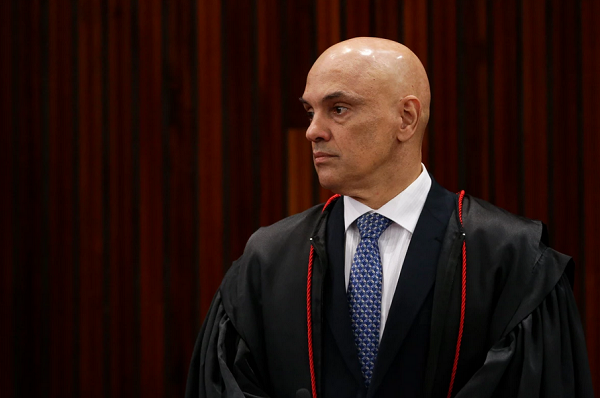 O ministro do STF Alexandre de Moraes é alvo de sanções inéditas dos Estados Unidos; medida gerou reação de entidades brasileiras e manifestações de apoio de colegas da Corte (Foto: Marcelo Camargo/Agência Brasil)