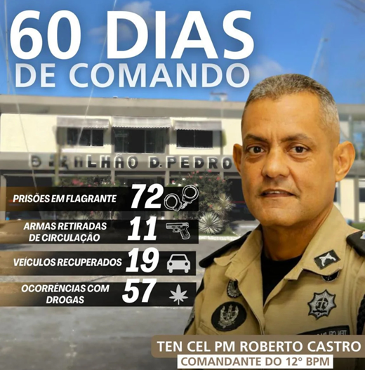 (Foto: Reprodução/Instagram @12bpmcamacari) (Foto: Reprodução/Instagram @12bpmcamacari)