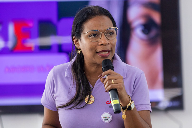 Evento ocorreu para alunos do 7º ano do Centro Educacional Marquês de Abrantes (Foto: Patrick Abreu)