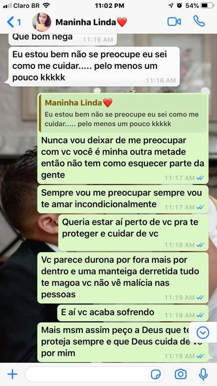 Conversa de Criskeila Gomes, desaparecida na Austrália, com a irmã (Foto: Reprodução | Facebook)