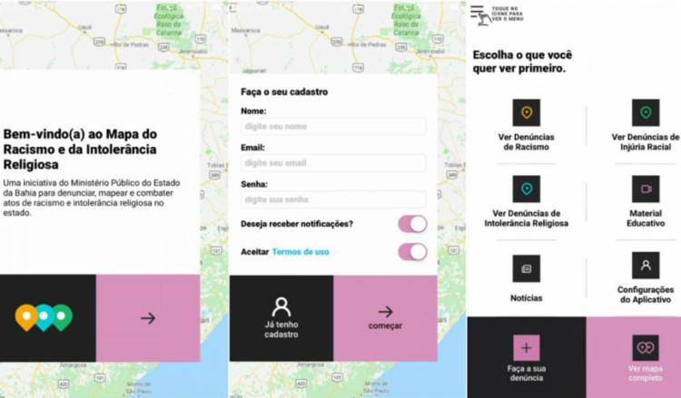 App contém informações que permitem que o usuário identifique casos de racismo e faça a denúncia (Foto: Reprodução)
