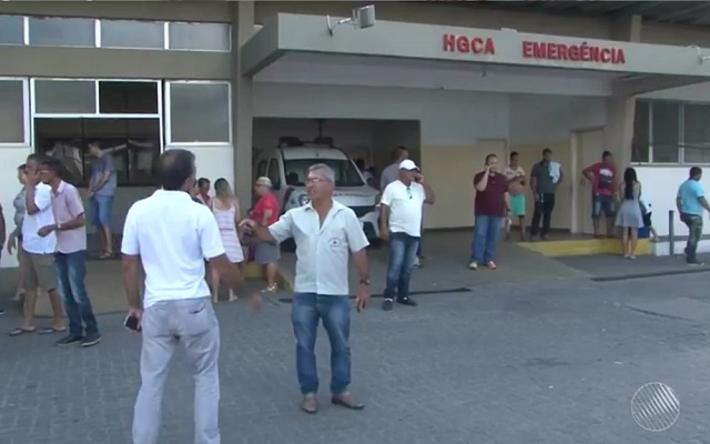 Vítima foi socorrida pelo Samu para o hospital (Foto: Reprodução)