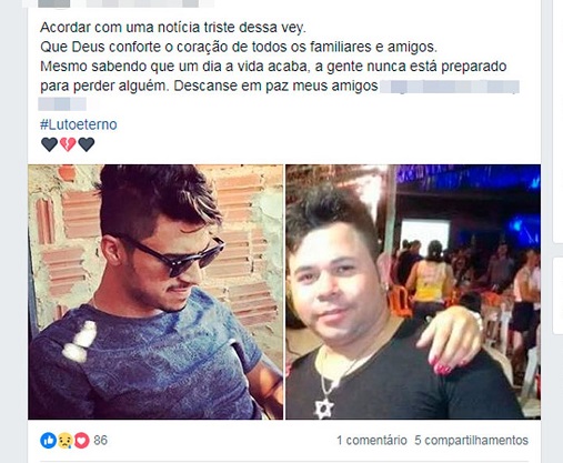 Internautas lamentaram mortes de vítimas nas redes sociais (Foto: Reprodução | Facebook) Internautas lamentaram mortes de vítimas nas redes sociais (Foto: Reprodução | Facebook)