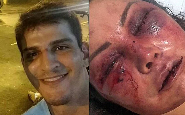 A vítima foi espancada durante quatro horas, por Vinicius Batista Serra, 27 anos (Foto: Reprodução) A vítima foi espancada durante quatro horas, por Vinicius Batista Serra, 27 anos (Foto: Reprodução)