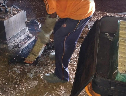 A droga foi destruída no forno de uma indústria (Foto: Divulgação)