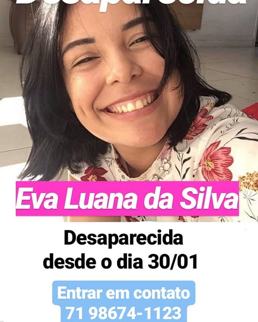Foto de Eva Luana compartilhada no dia do seu suposto desaparecimento (Foto: Reprodução)