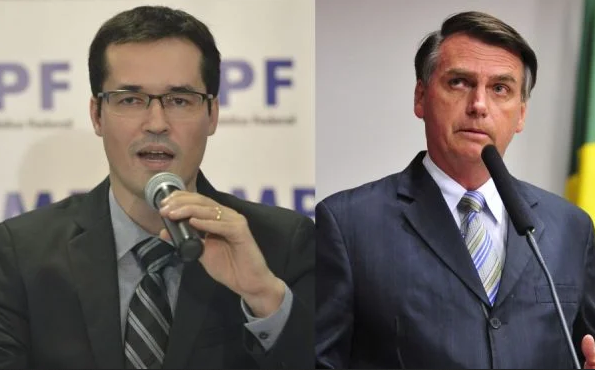 Deltan Dallagnol e Jair Bolsonaro (Foto: Wikimedia Commons)