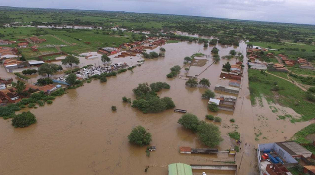 A barragem fica entre a divisa da Bahia com o estado de Sergipe (Foto: Divulgação | Defesa Civil)